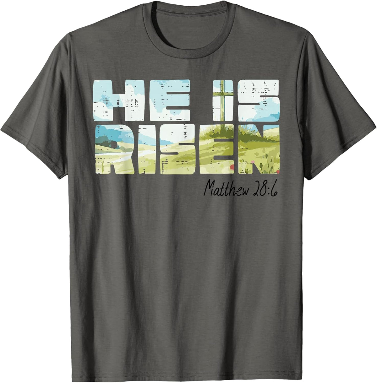 Easter He is Risen Cross Hill Jesus Religious Men Women Kids Unisex