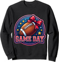 Football Game Day Girl Womens Bow Team Fan Supporter Season Sweatshirt
