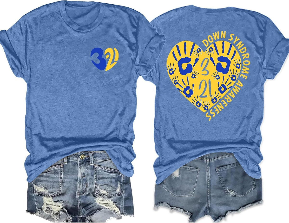Down Syndrome Awareness Shirts for Women: World Down Syndrome Day 321 Awareness Support T-Shirt
