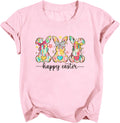 Happy Easter Shirts for Girls Easter Bunny Graphic Tee Toddler Easter Shirt Kids Easter Outfit Vacation Clothes
