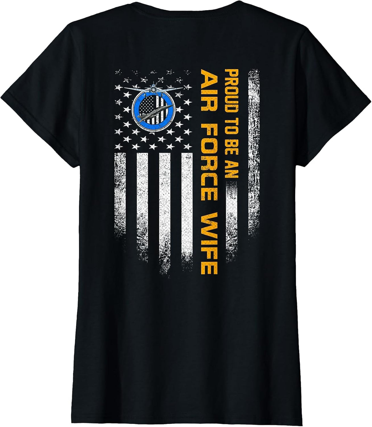 USA Flag Proud To Be An US Air Force Veteran Wife