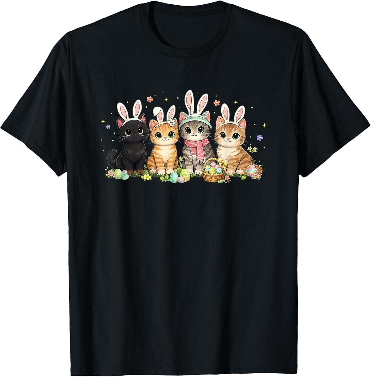 Funny Easter Cats Ears Bunny Eggs Spring Women Men Kids Unisex