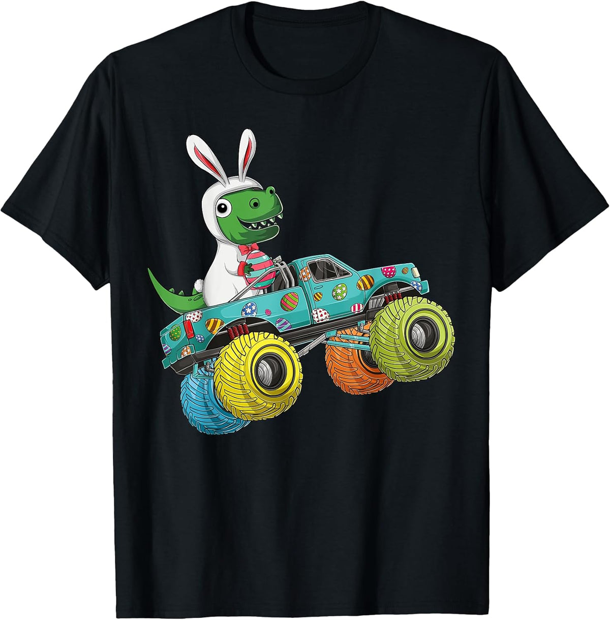 Happy Easter Monster Truck Trex Dinosaur Bunny Costume Kids Unisex