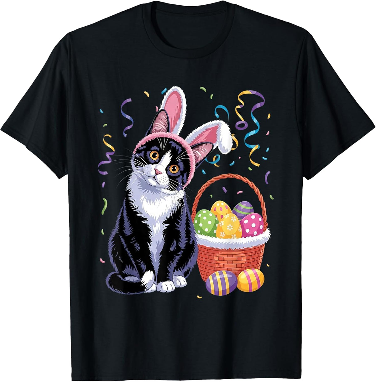 Easter Day Cute Cat Bunny Ears Eggs Unisex
