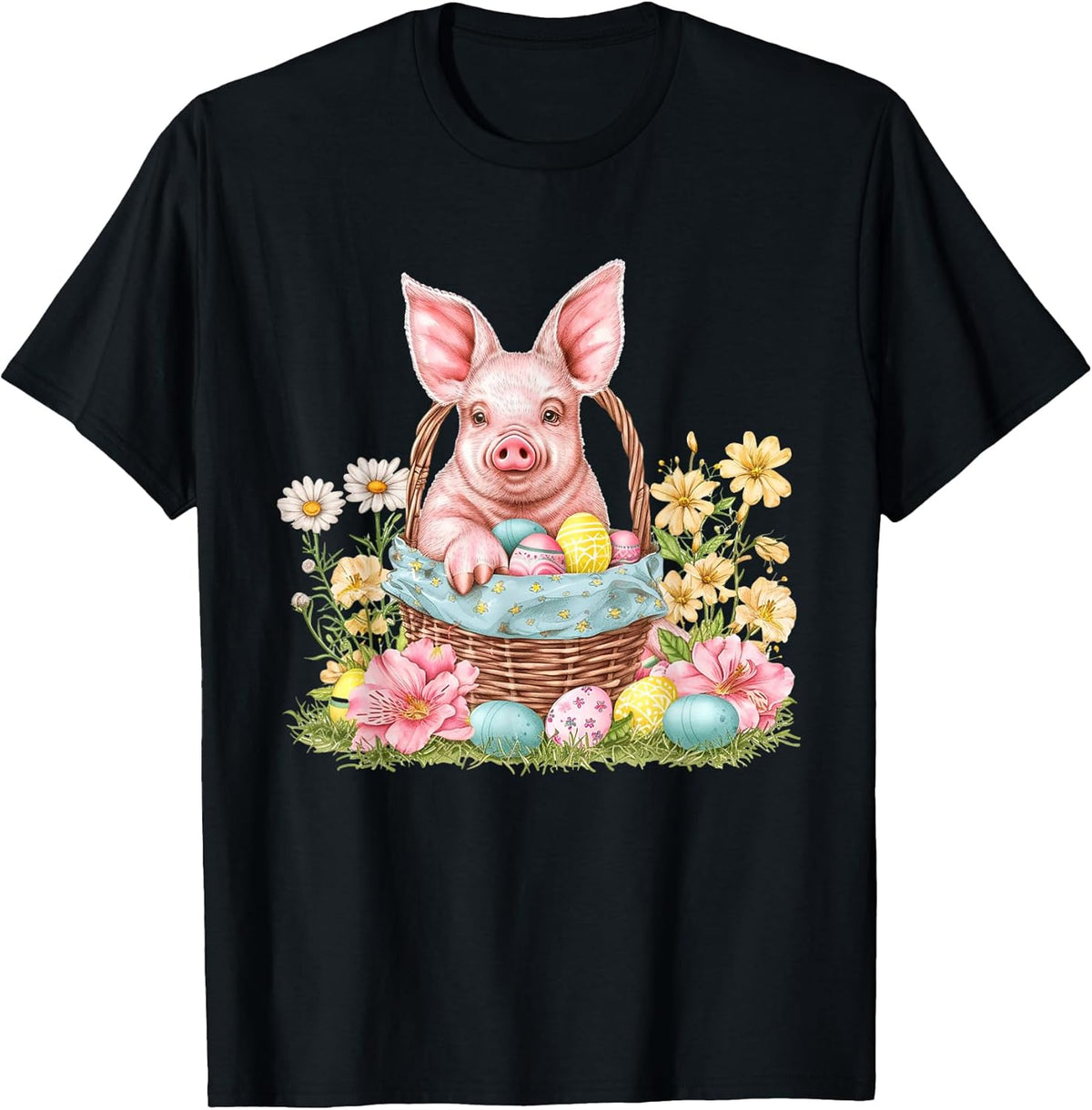Pig Easter Pig Bunny Ears Graphic Unisex