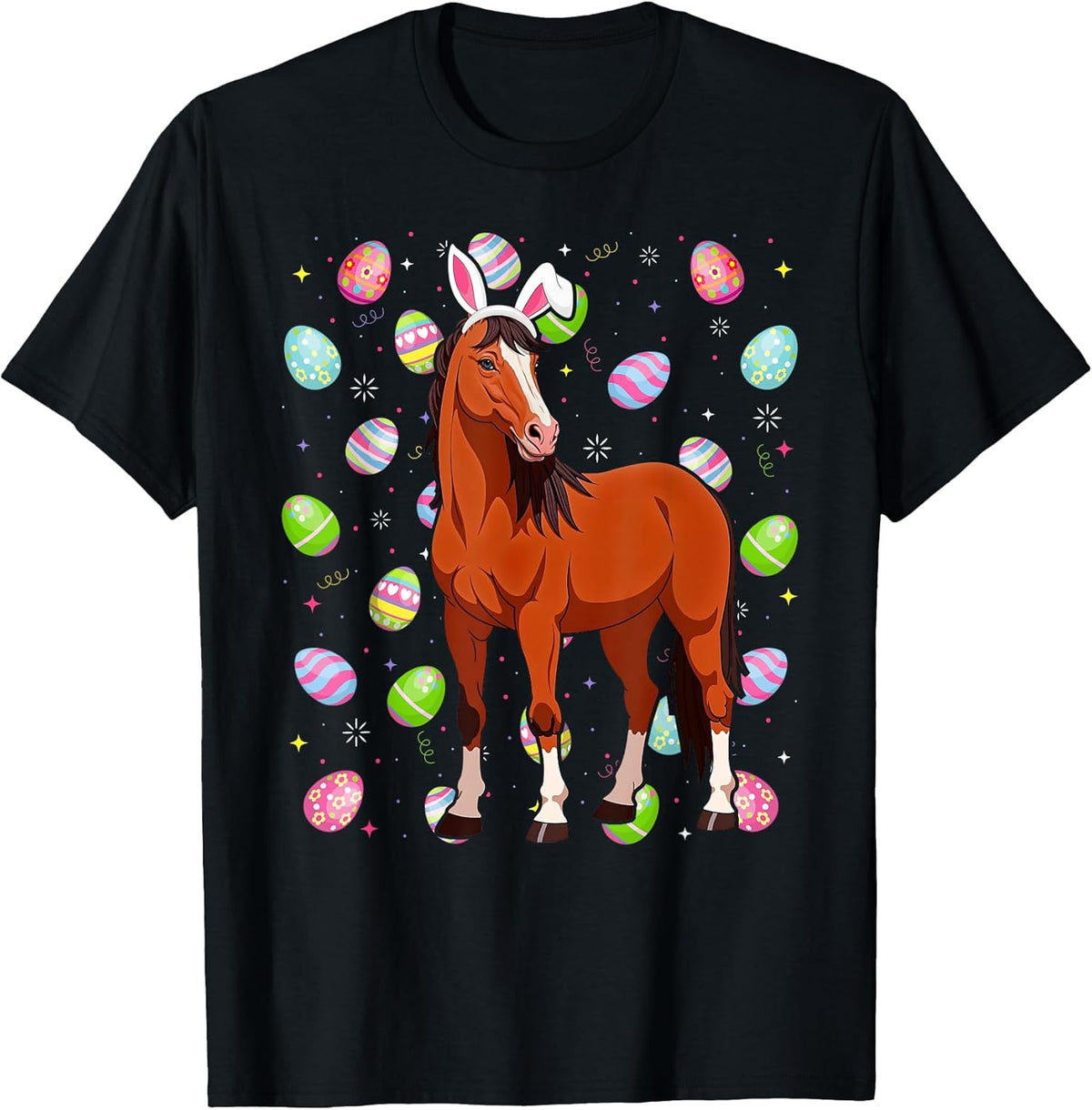 Horse Happy Easter Egg Hunt Bunny Ear Horse Easter Unisex