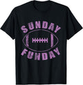 Cute Sunday Funday Football Women Girls T-Shirt