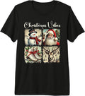 Christmas Pajamas Christmas Vibes Santa Snowman Reindeer Premium Tri-blend T-Shirt