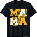 Football Mama Blue and Gold Game Day High School Football T-Shirt