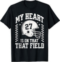 My Heart is On that Field Football 27 T-Shirt