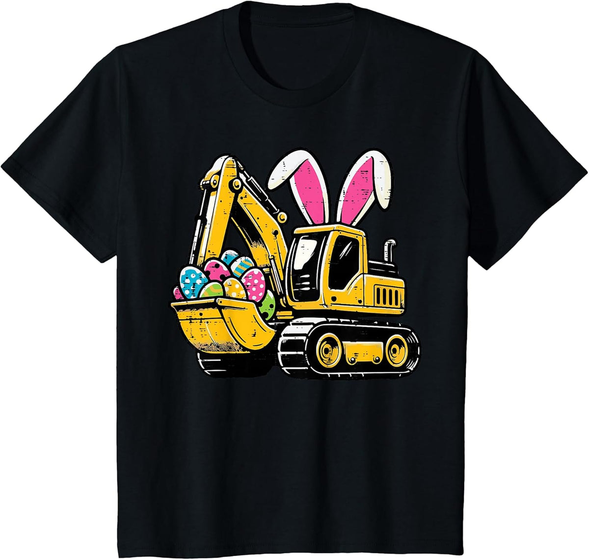 Kids Easter Excavator Bunny Ears Construction Toddler Boys Kids Unisex
