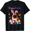 Pug Bunny Ears Happy Easter Dog Lover Egg Hunt Spring Unisex