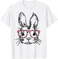 Cute Bunny With Glasses Leopard Print Easter Bunny Face Unisex