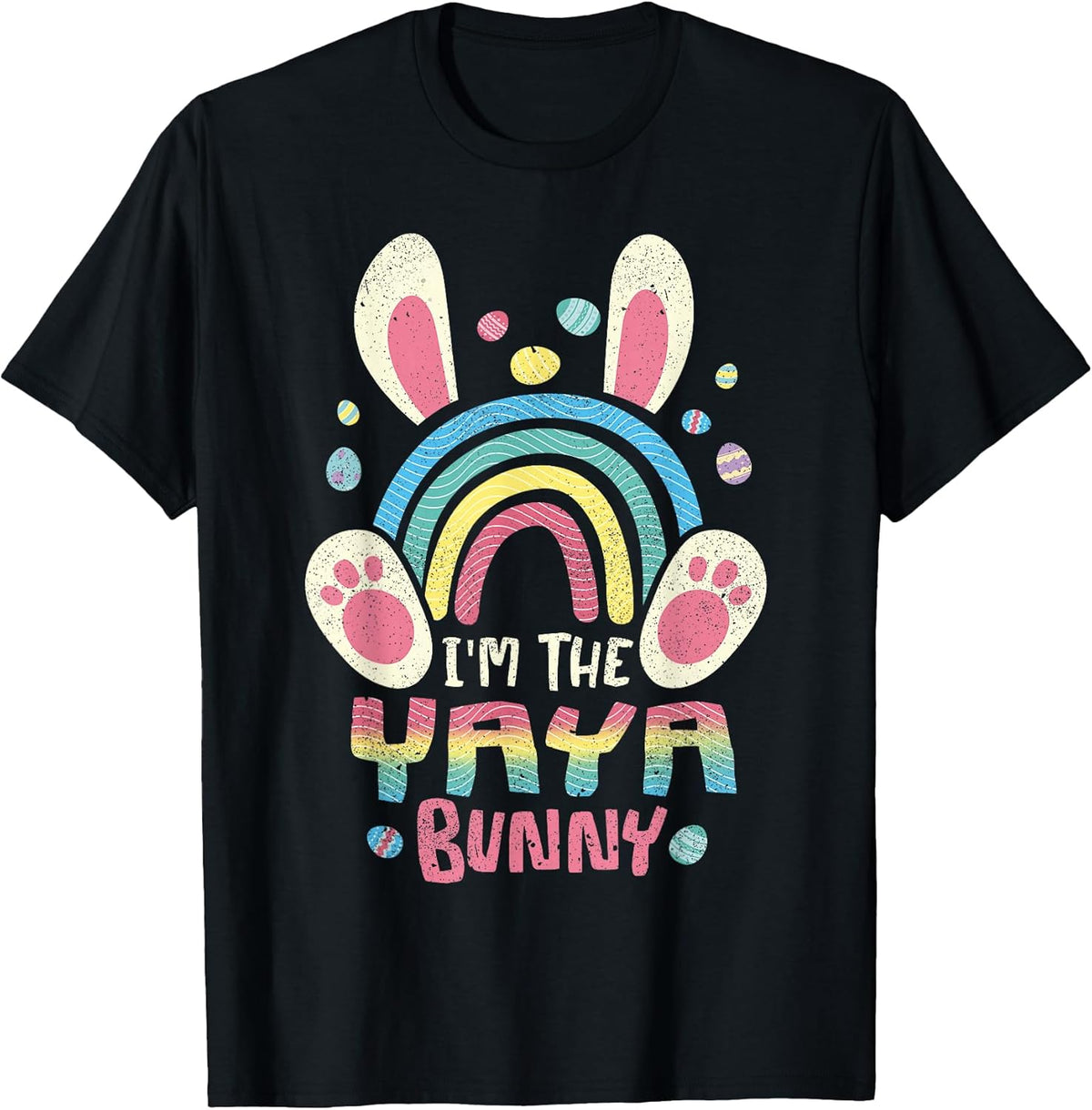 Cute Rainbow Easter Eggs Bunny Ears One Hoppy Unisex