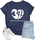 Down Syndrome Awareness Shirts Women World Down Syndrome Day Inspirational Shirt Casual Love Heart Graphic Tee