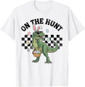 On The Hunt Easter Day Dinosaur Bunny Ears Eggs Basket Unisex