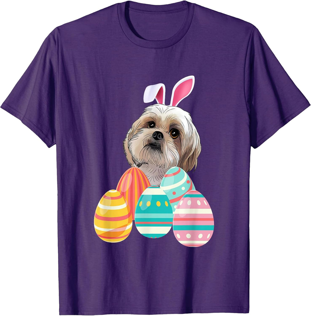 Easter Shih Tzu Bunny Ears & Eggs Funny Gift Unisex