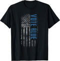 Vote Blue Democrat 2026 - Flag Vintage T-Shirt