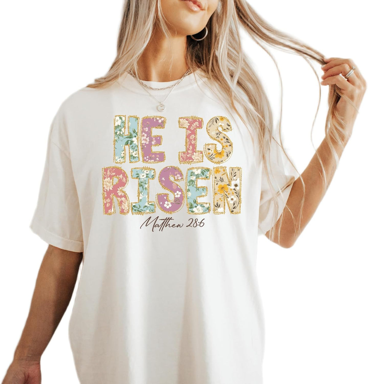 He is Risen Floral Comfort Colors – Matthew 28:6 Easter Design Unisex