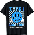 Diabetes Awareness Toddler Ribbon T1D Warrior Support Squad T-Shirt