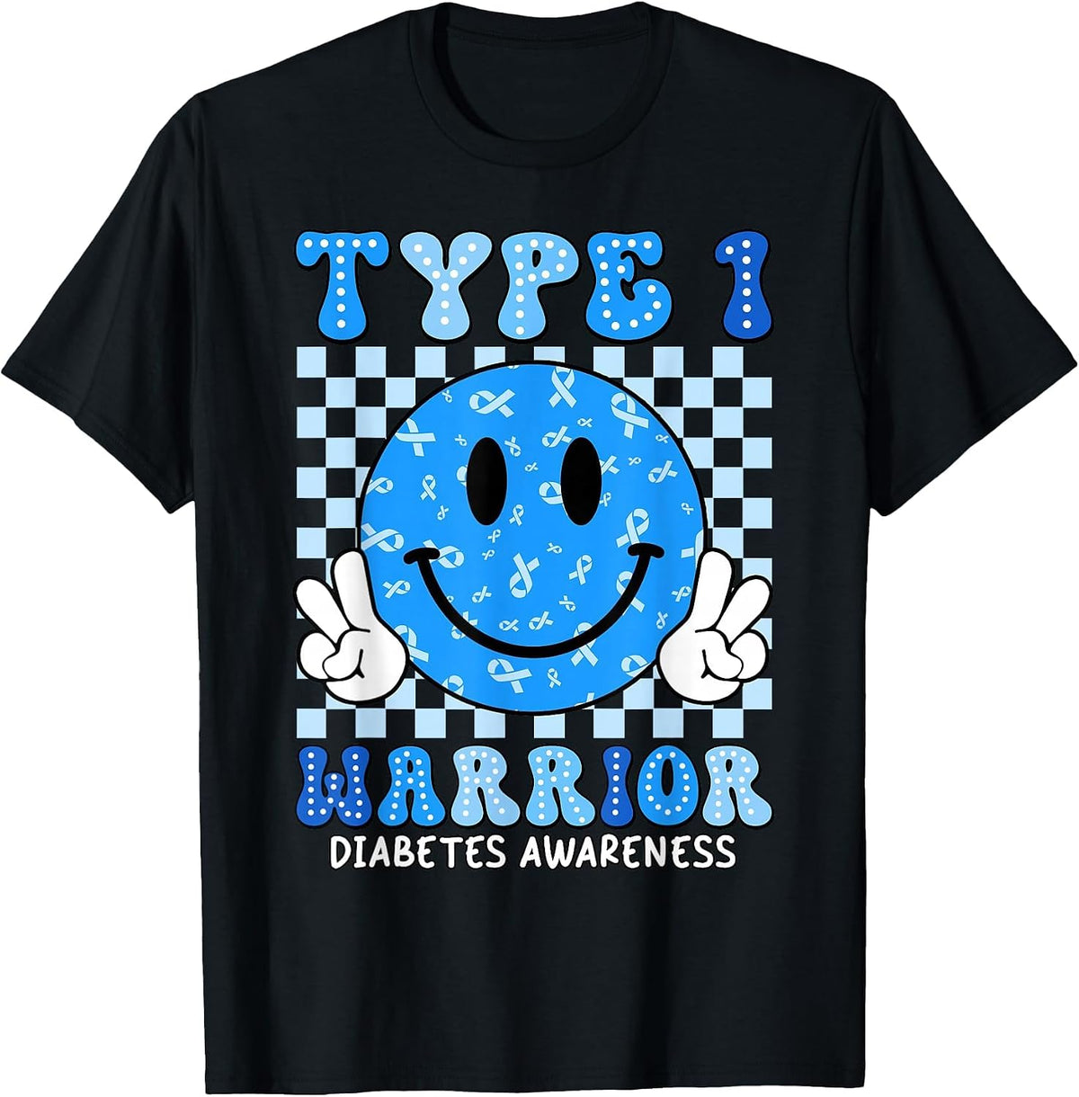 Diabetes Awareness Toddler Ribbon T1D Warrior Support Squad T-Shirt