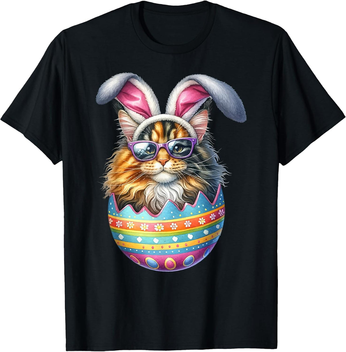 Cat Lover Easter Egg Happy Easter Bunny Ears for Men Women Kids Unisex