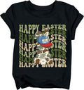 Easter Shirts for Boys Toddler Bunny Rabbit Egg Hunter Kids Funny Lettering Graphic Tee Tops 2026 (3T-10T)