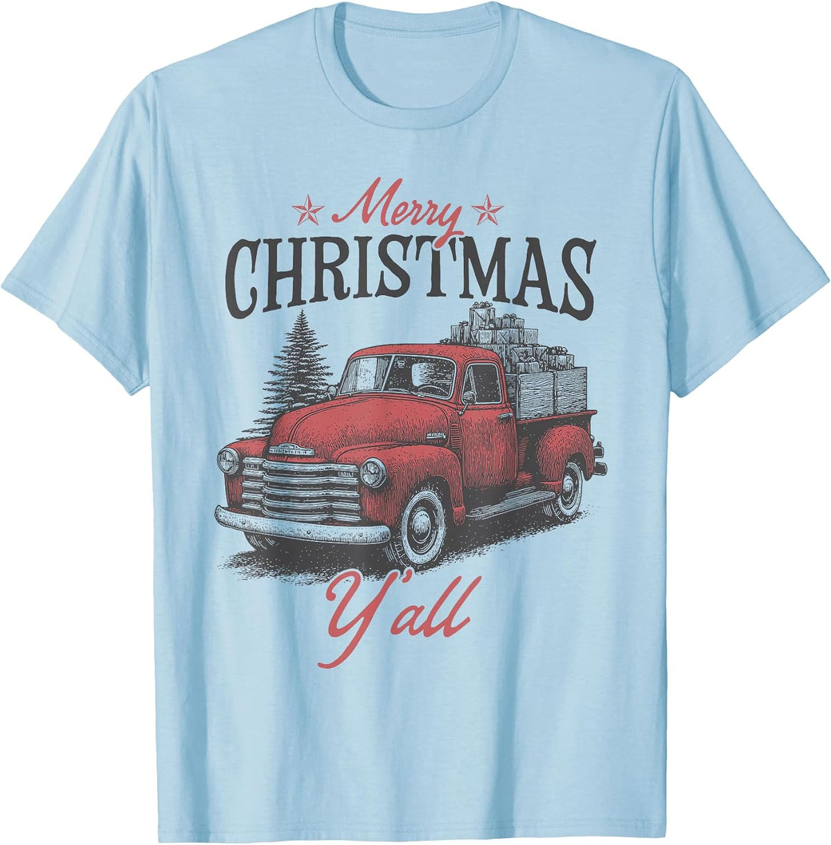 Country Christmas Farm Pickup Truck for Farmer T-Shirt