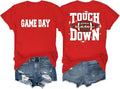 Game Day Football Shirts for Women Cute Soccer Graphic Tee Tops Funny Sports Mom Casual Short Sleeve T-Shirts