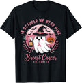 Breast Cancer Shirts Women Halloween in October We Wear Pink T-Shirt
