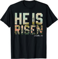 He is Risen Christian Cross Jesus Bible Verse Easter Retro Unisex
