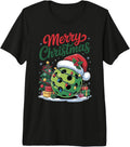 Funny Christmas Pickleball Festive Tree Lights Winter Premium Tri-Blend T-Shirt