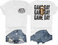 Game Day Football T Shirts Women Tis the Season Football Graphic Tee Funny Sunday Shirt Casual Short Sleeve Tee Tops