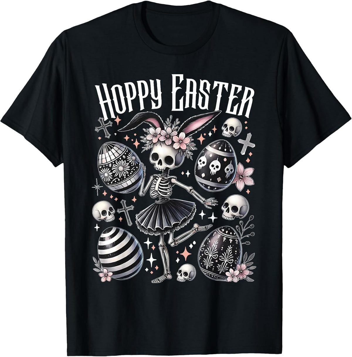 Hoppy Easter Bunny Skeleton Dancing Spooky Easter Gothic Unisex