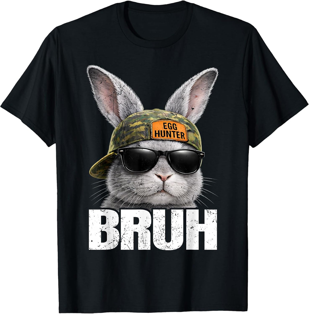 Vintage Bruh Egg Hunter Bunny Camo Rabbit Easter Men Boy Kid Unisex
