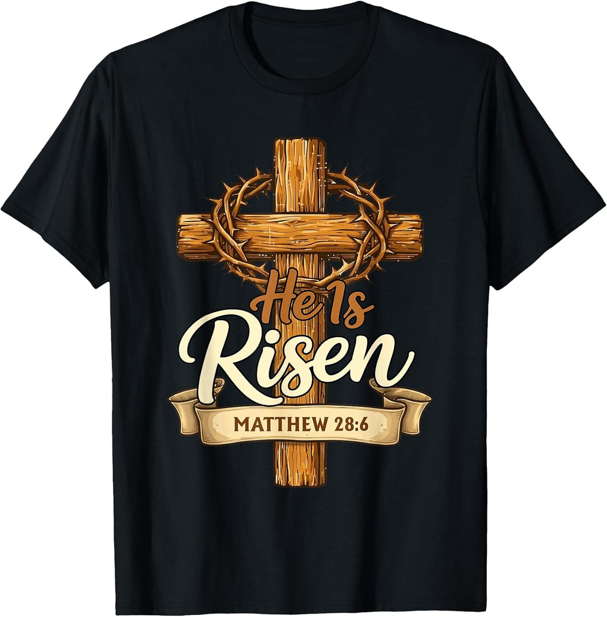 He is Risen Easter Cross Jesus Christian Religious Men Women Unisex