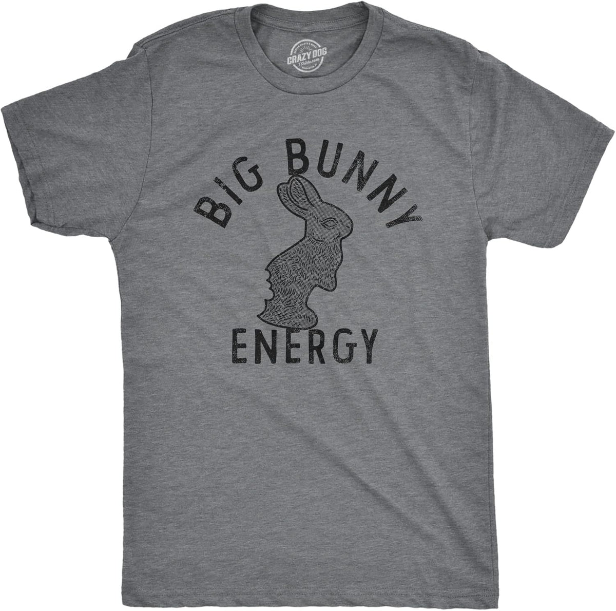 Mens Big Bunny Energy T Shirt Funny Easter Sunday Chocolate Rabbit Vibes Tee for Guys Unisex