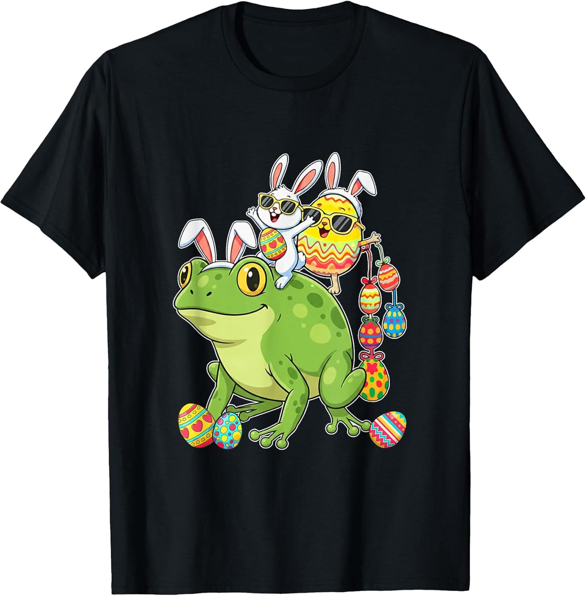Easter Egg Bunny Sunglasses Riding Frog Hunting Eggs Unisex