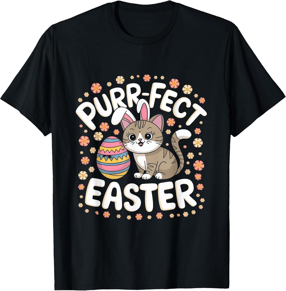 Cute Cat With Bunny Ears Fun Easter Pet Lover Design Unisex