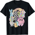 Retro Groovy Happy Easter Bunny Smile Face For Womens Girls Unisex