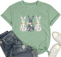 Easter Bunny T Shirt Womens Cute Rabbit in Pocket Graphic Tee Shirts Casual Short Sleeve Happy Easter Tops