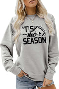 Tis the Season Sweatshirt, Football Season Sweater Women Sunday Funday Shirt Long Sleeve Crewneck Pullover Fall Tops