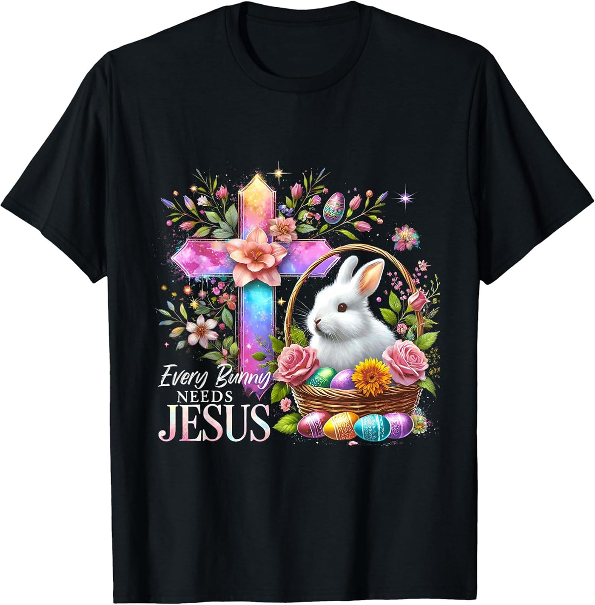 Easter Cross Bunny Needs Jesus Rabbit Christian Unisex
