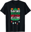 Santa Fireman Xmas Firefighting Funny Firefighter Christmas T-Shirt