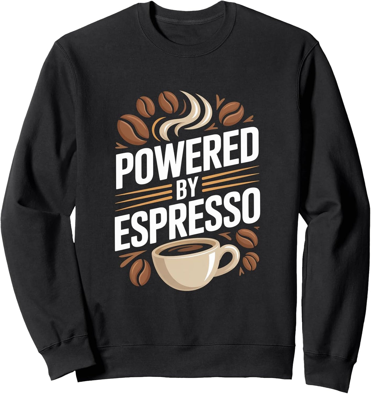 Powered By Espresso Coffee Beans Mug Lover Sweatshirt
