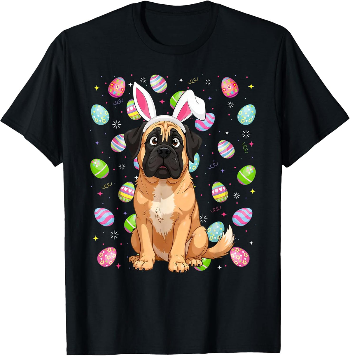 Mastiff Dog Easter Egg Hunt Bunny Ear Mastiff Easter Unisex