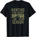 Hunting is My Favorite Season Camo Deer Hunter T-Shirt