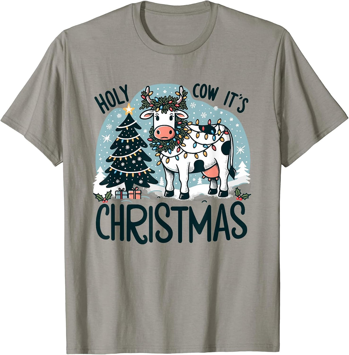 Jolly Moo-mas Festive Cow Farmer Apparel