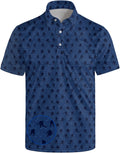 Golf Polo Shirts for Men Funny Short Sleeve Polo Shirts Golf Gifts Quick Dry Moisture Wicking Mens Hawaiian Polos Shirt