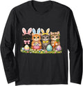 Funny Easter Cats Ears Bunny Eggs Spring for Women Men Kids Long Sleeve Unisex